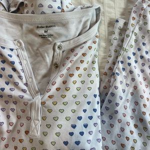 Roller Rabbit rainbow hearts pajama set